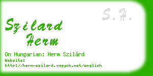 szilard herm business card